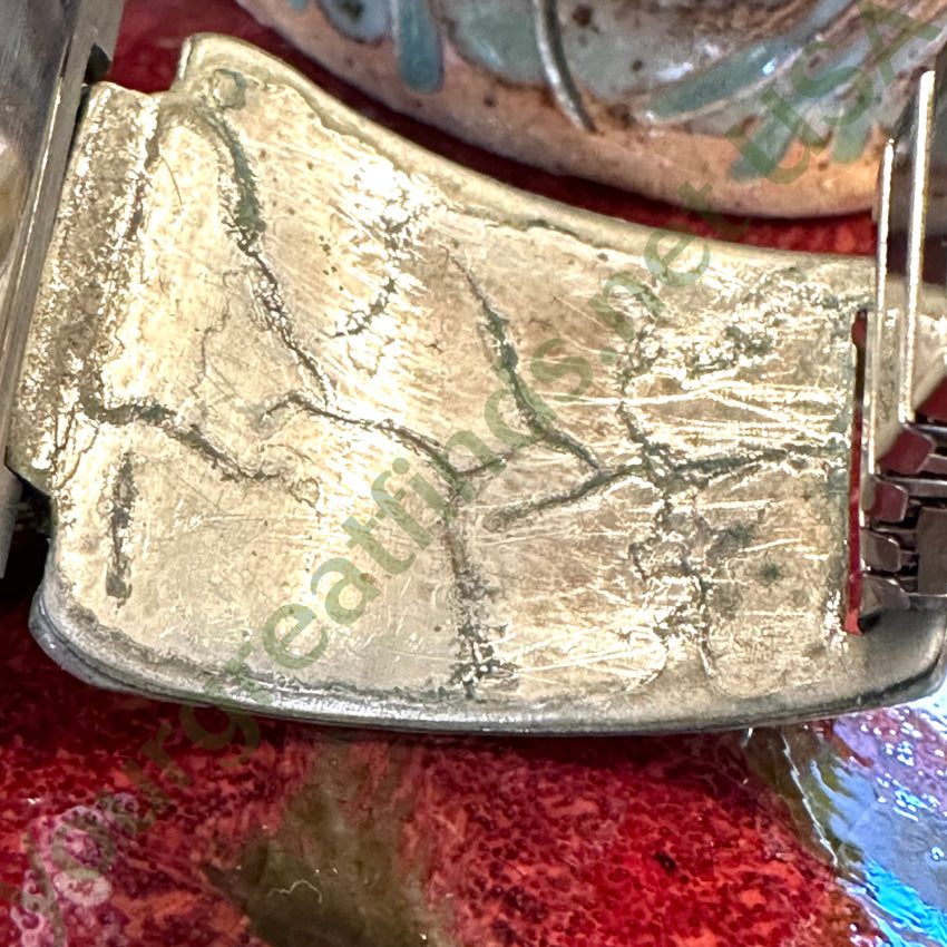 Vintage Alpaca Silver Dakota Style Watch Mexico In Spanish