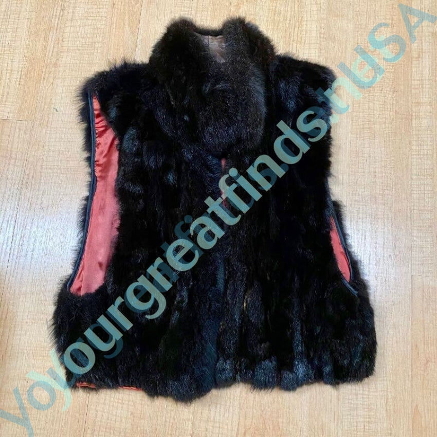 Vintage Andrew Marc Fur and Leather Vest Yourgreatfinds