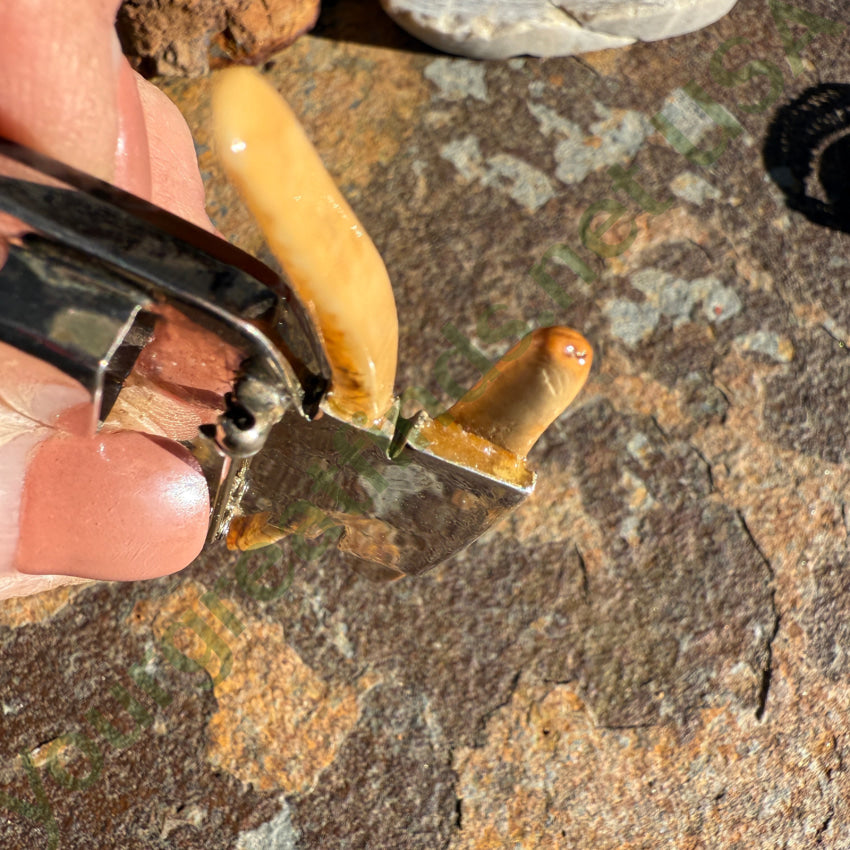 Vintage Artisan Modernist Pin / Pendant Petrified Wood Moonstone Brooch pendant pin