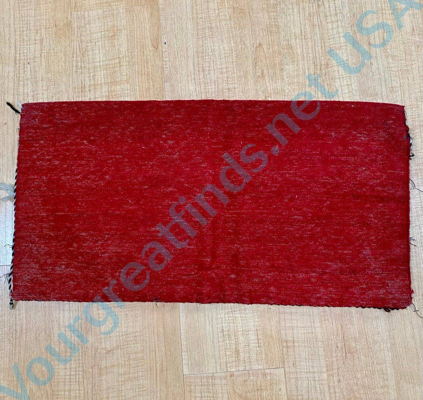 Vintage Backed Red Wool Prayer Rug Throw Pillow