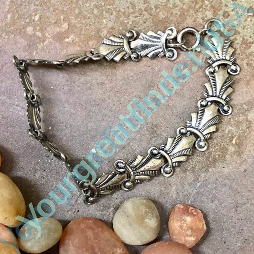 Vintage Baroque Style Sterling Silver Bracelet Yourgreatfinds