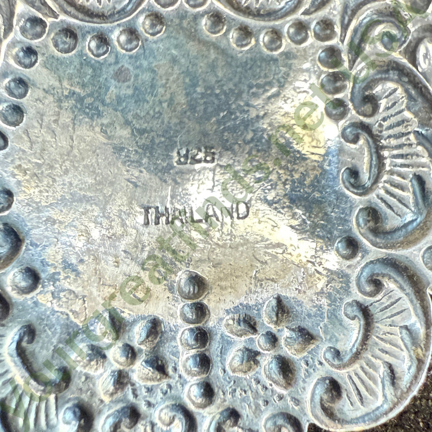 Vintage Baroque Style Sterling Silver Pierced Post Earrings earrings