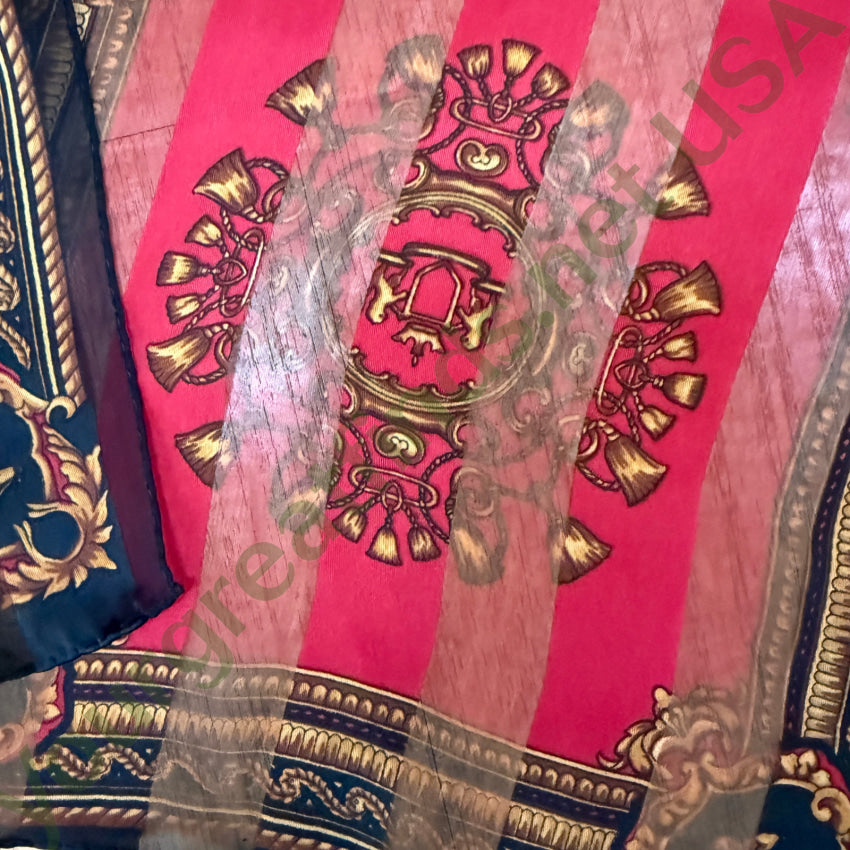 Vintage Black Gold And Red Scarf Scarf