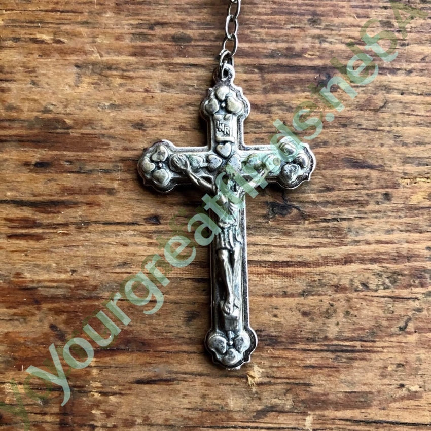 Vintage Blue Murano Venetian Glass Bead Rosary Yourgreatfinds