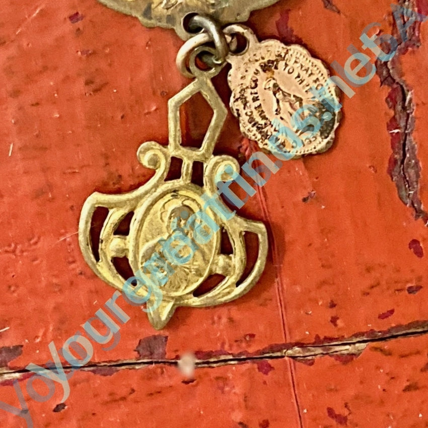 Vintage Brass and Copper Devotional Metals Pendant Charms