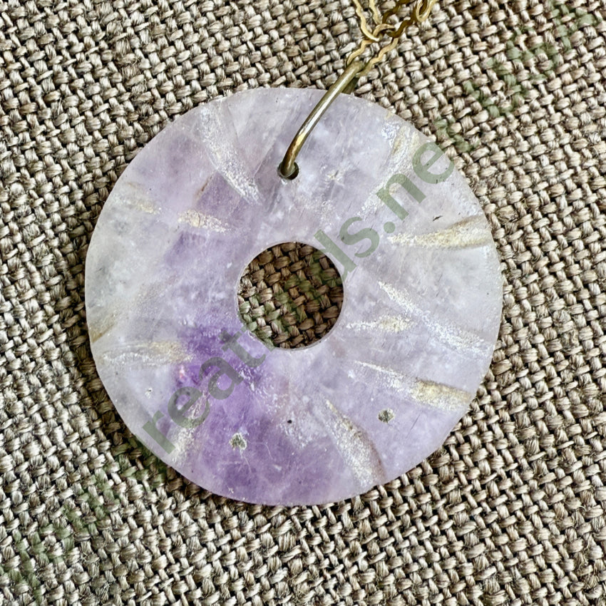 Vintage Brass Chain Jade Bead Necklace