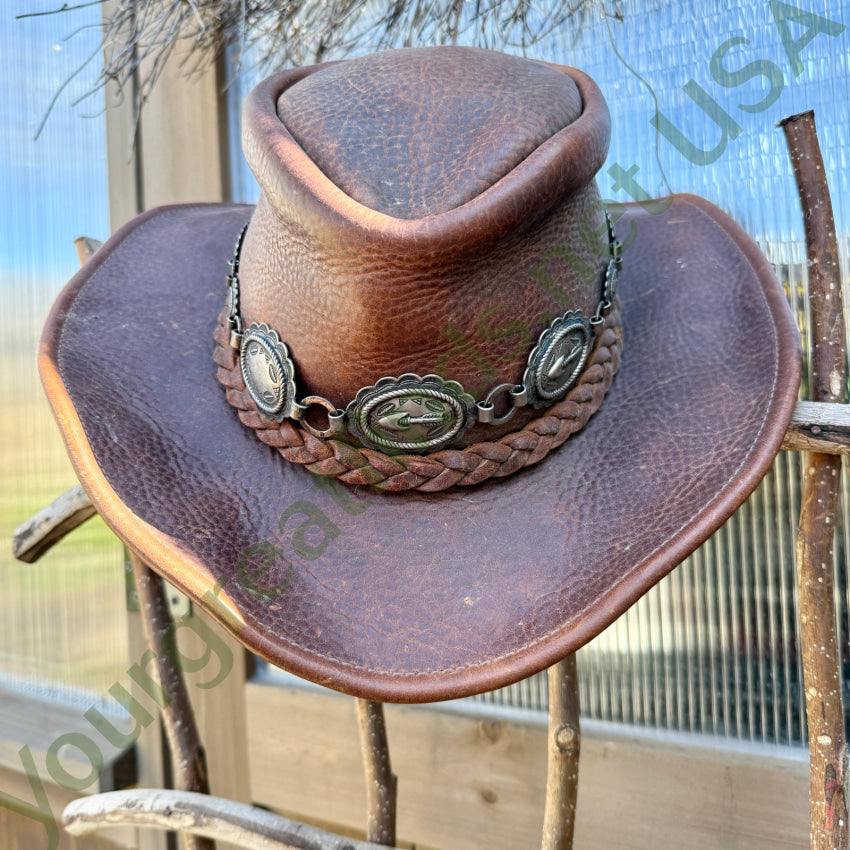 Vintage Cast Silver Concho Hatband or Belt 23’’ L hatband belt concho