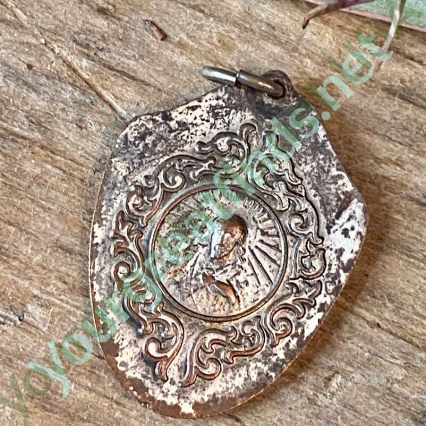 Vintage Catholic Devotional Metal Pendant Yourgreatfinds
