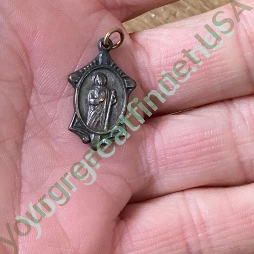 Vintage Catholic Devotional Metal Pendant Yourgreatfinds