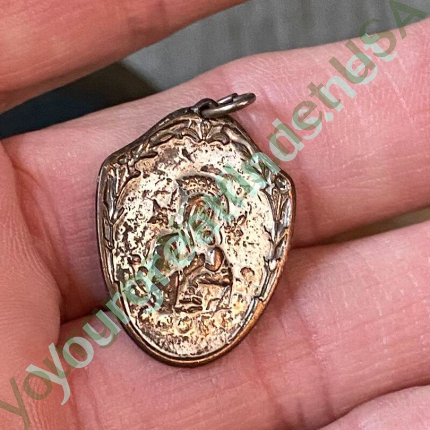 Vintage Catholic Devotional Metal Pendant Yourgreatfinds