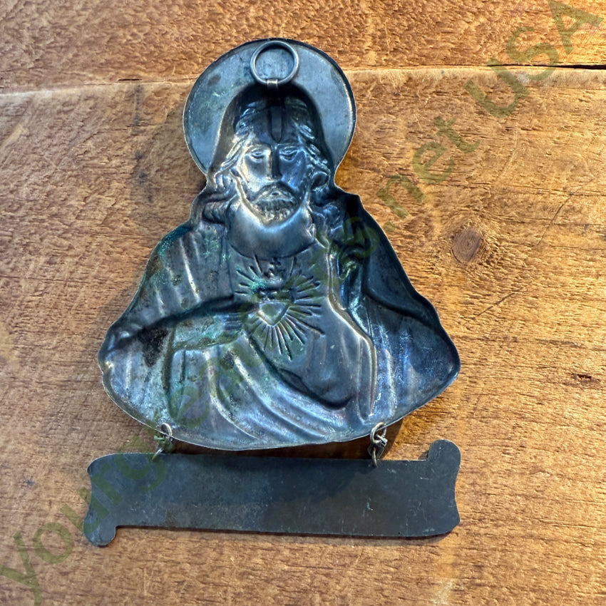 Vintage Catholic Jesus Wall Plaque Metal wall hanging
