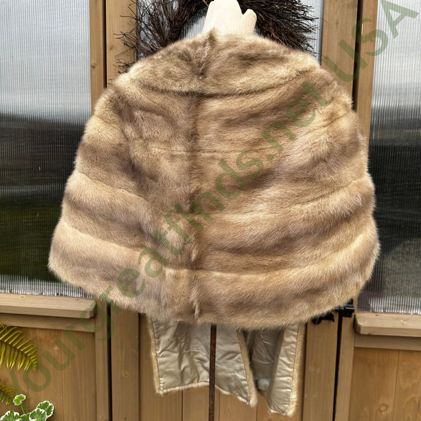 Vintage Champagne Mink Fur Stole