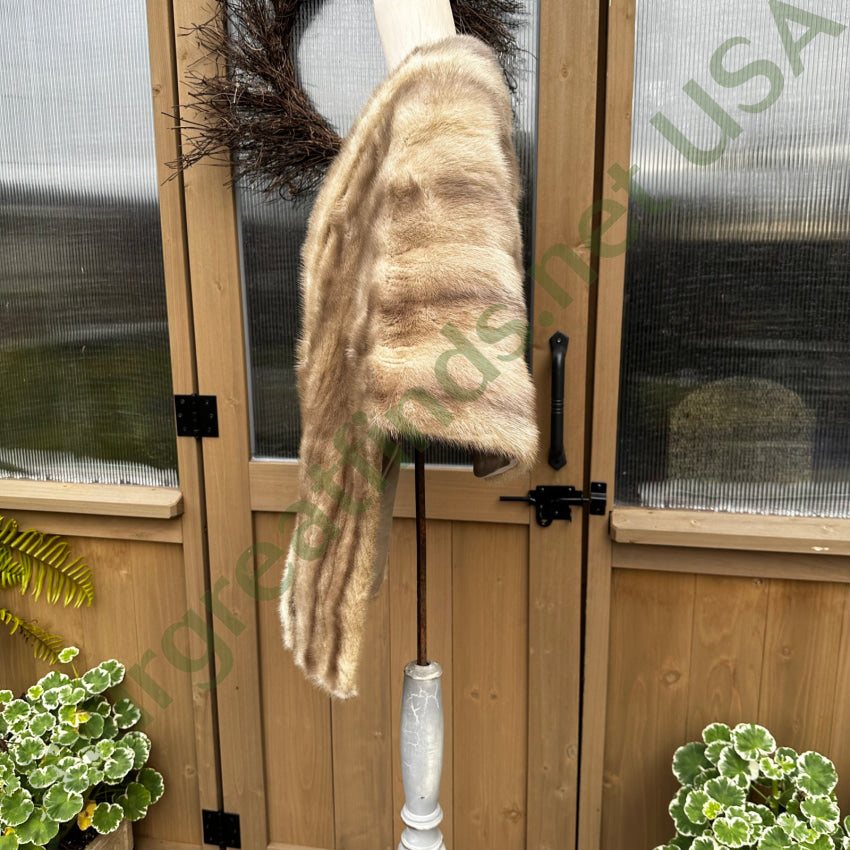 Vintage Champagne Mink Fur Stole