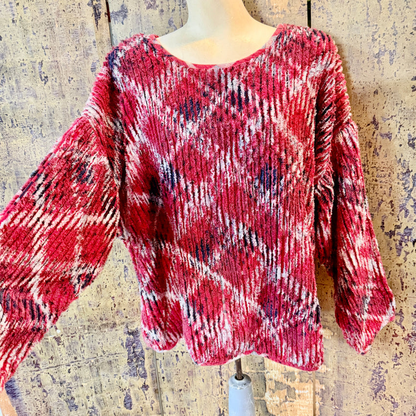 Vintage Chenille Plaid Top ’Cindy’s Cut-T’s’ top