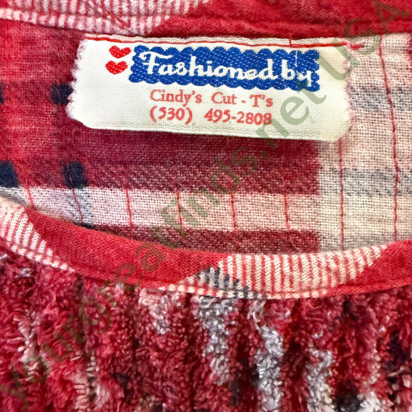 Vintage Chenille Plaid Top ’Cindy’s Cut-T’s’ top