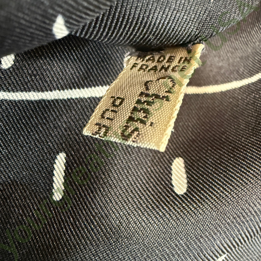 Vintage Christian Dior Silk Long Scarf Black & White Made in France scarf