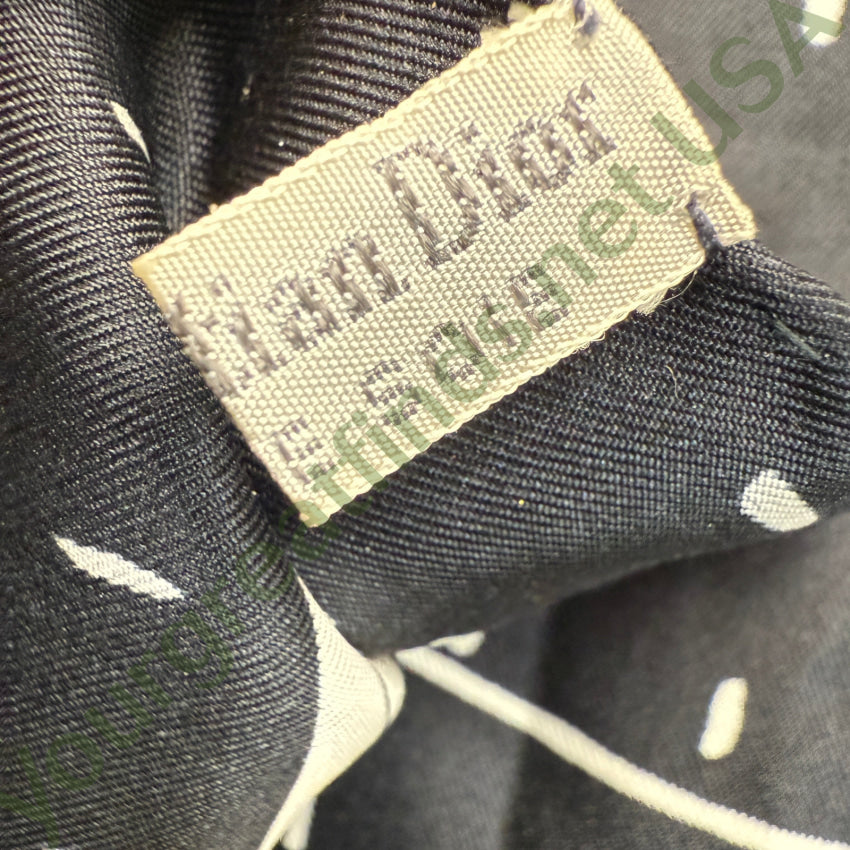 Vintage Christian Dior Silk Long Scarf Black & White Made in France scarf