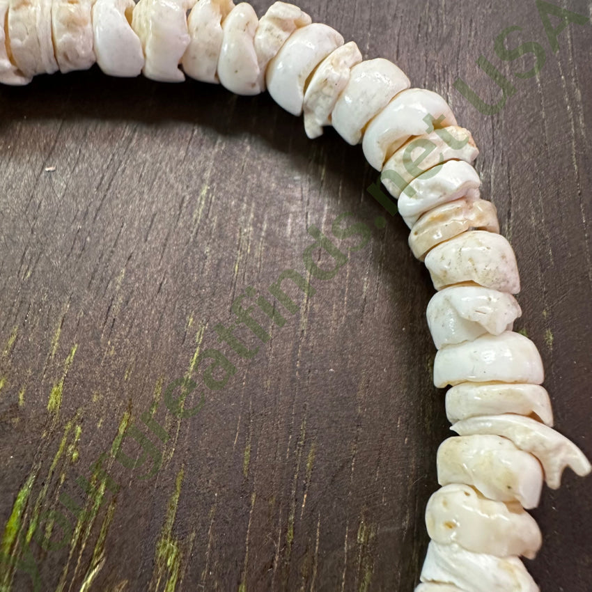 Vintage Chunky Chippy White Cone Shell Necklace Necklace