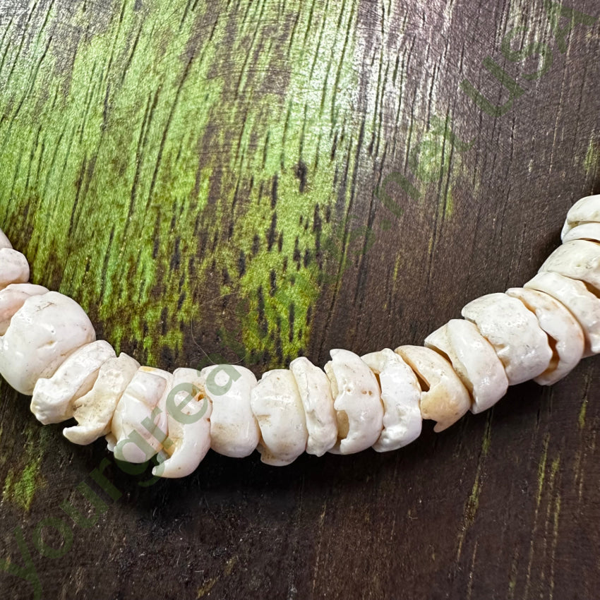 Vintage Chunky Chippy White Cone Shell Necklace Necklace