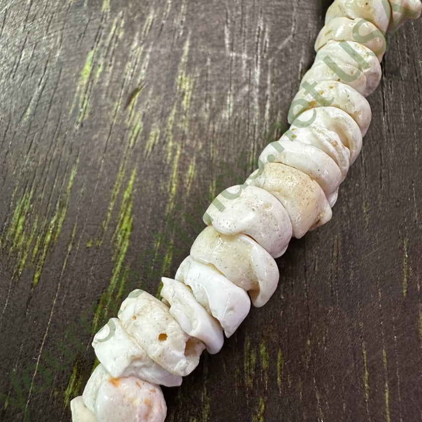 Vintage Chunky Chippy White Cone Shell Necklace Necklace
