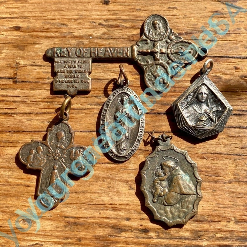 Vintage Copper Catholic Devotional Metal Pendant Yourgreatfinds