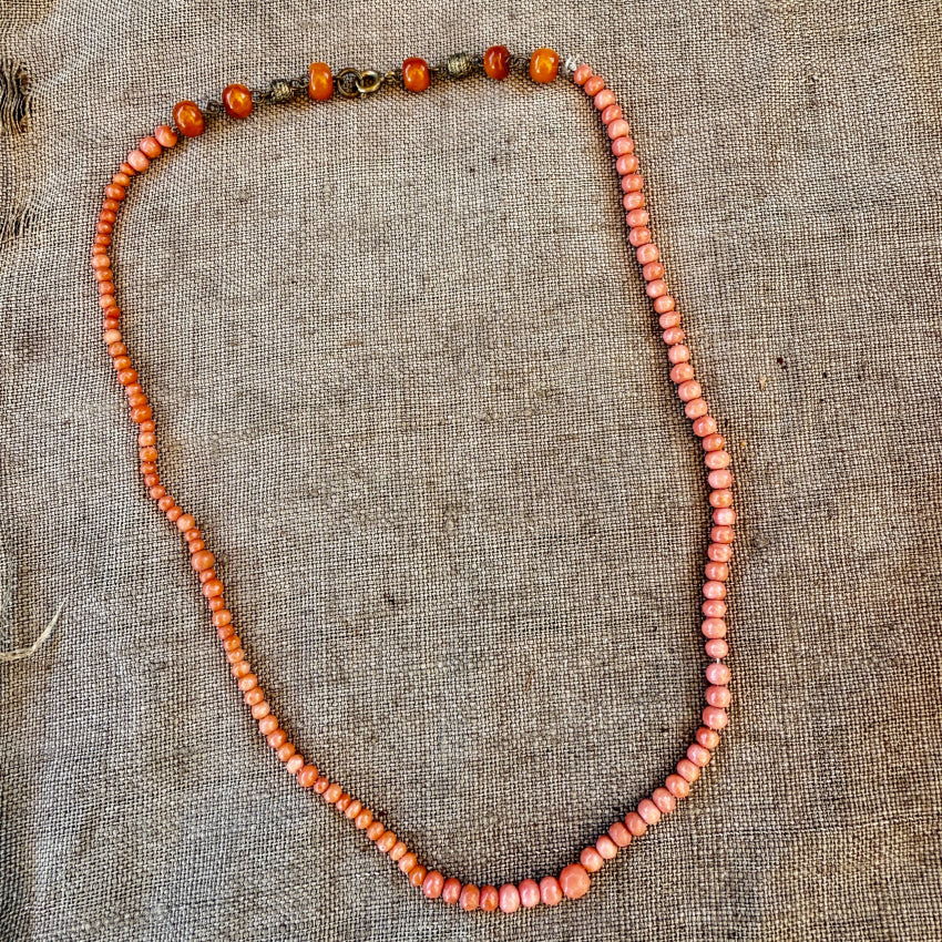 Vintage Coral Bead Necklace necklace