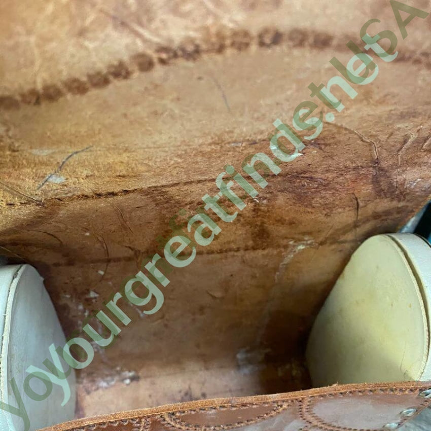 Vintage Costa Rica Leather and Wood Turn Lock Bag Yourgreatfinds