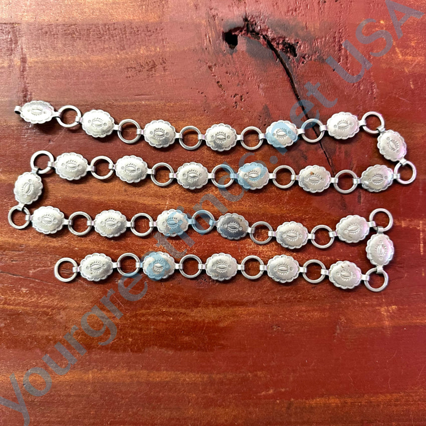 Vintage Costume Grade Silver Concho Belt