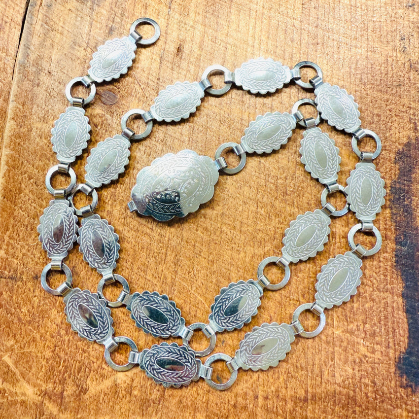 Vintage Costume Grade Solver Concho Belt concho belt