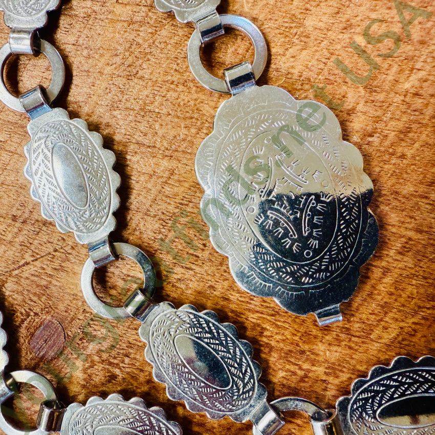 Vintage Costume Grade Solver Concho Belt concho belt