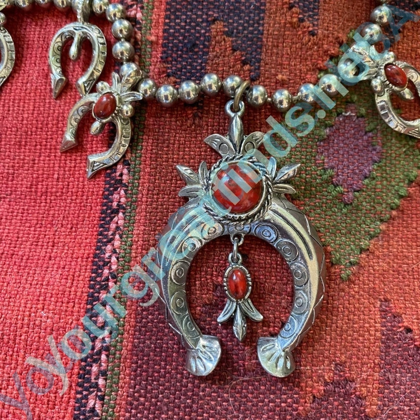 Vintage Costume Grade Silver Squash Blossom Necklace Yourgreatfinds