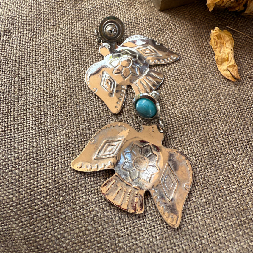 Vintage Costume Grade Thunderbird Pierced Earrings earrings