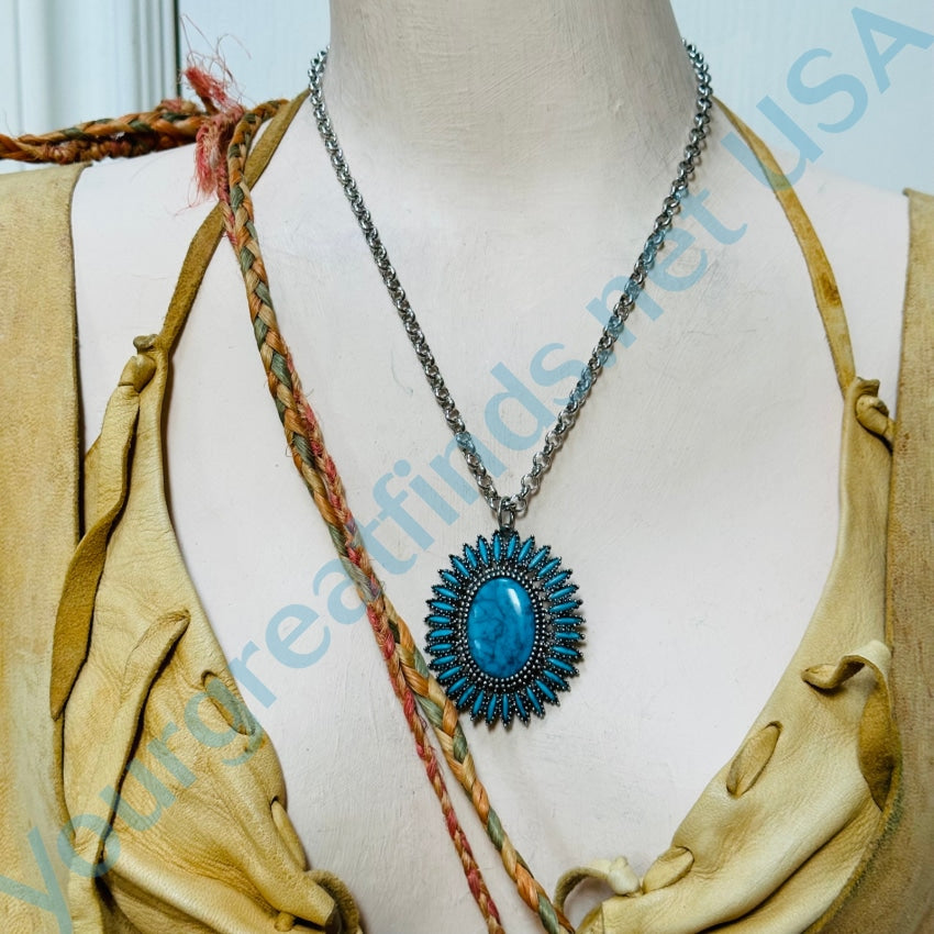 Vintage Costume Rosette Necklace