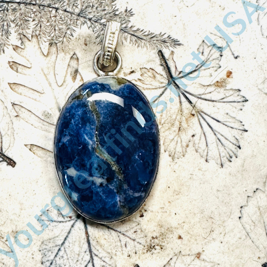 Vintage Denim Blue Lapis Lazuli Pendant Pendant