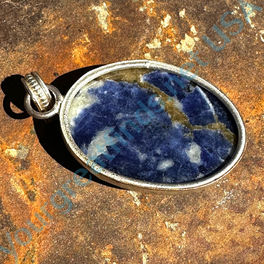 Vintage Denim Blue Lapis Lazuli Pendant Pendant