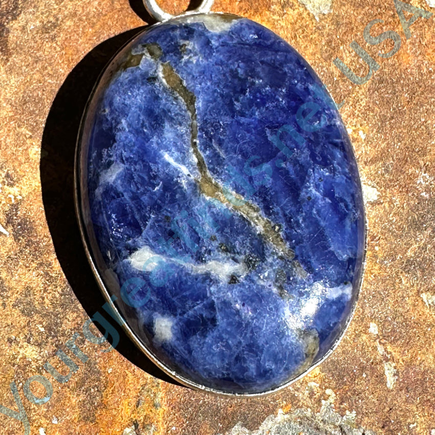 Vintage Denim Blue Lapis Lazuli Pendant Pendant