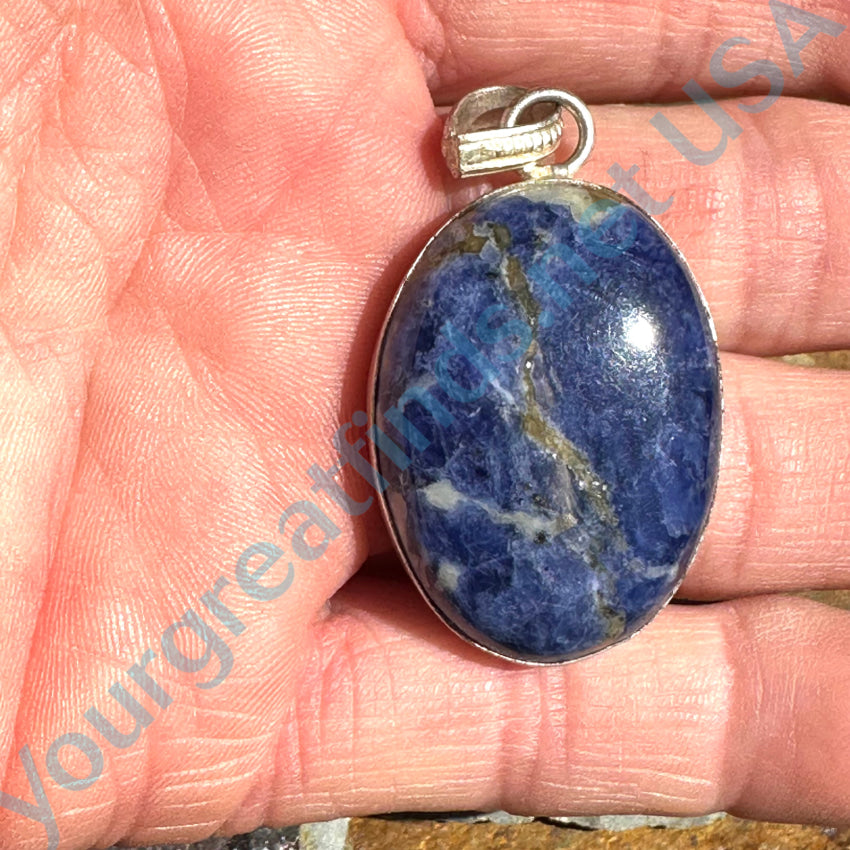 Vintage Denim Blue Lapis Lazuli Pendant Pendant