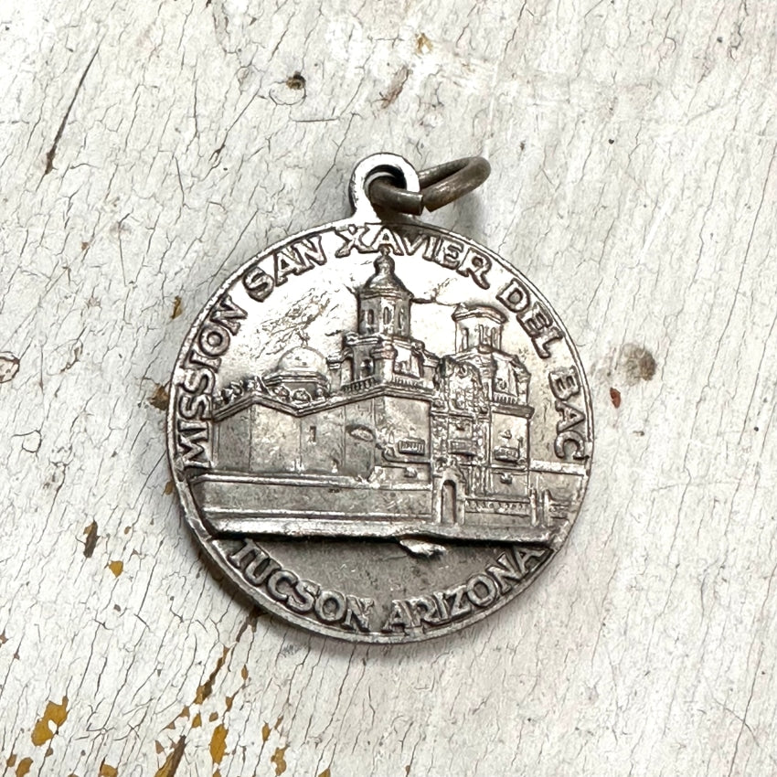 Vintage Devotional Medallion Mission San Xavier