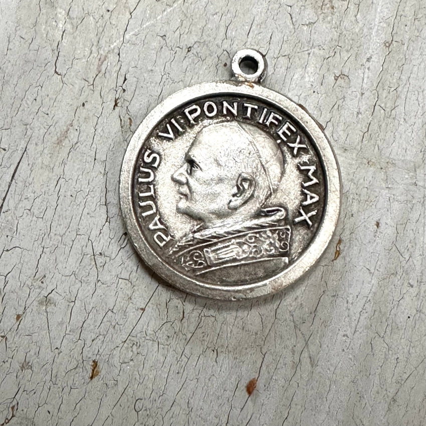 Vintage Devotional Medallion Paulus Vi Pontifex Max