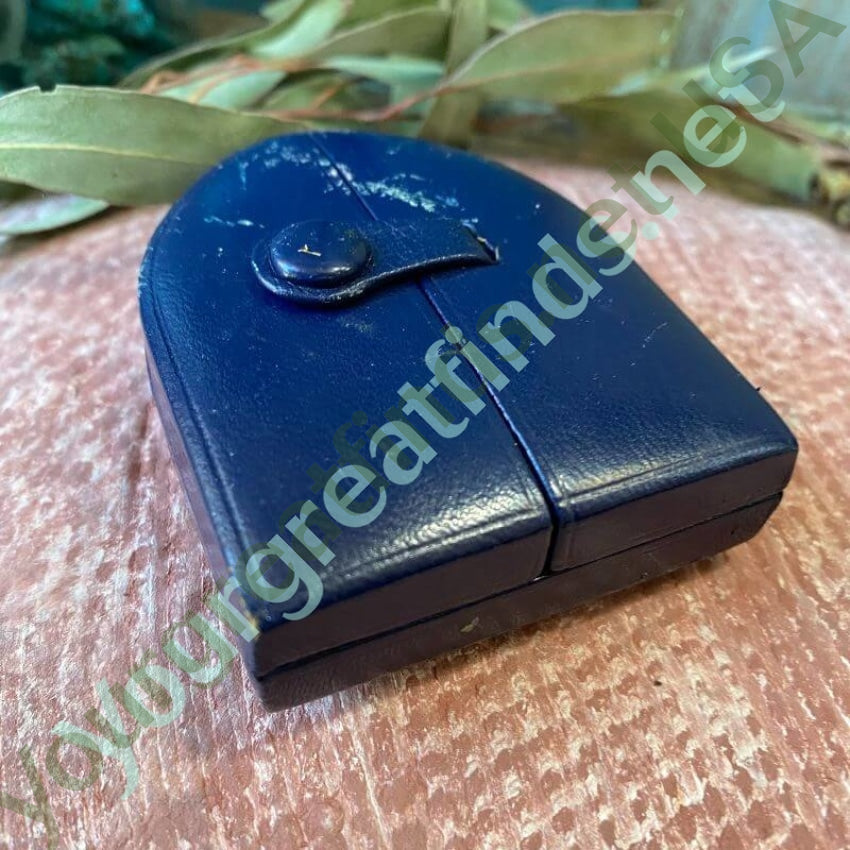 Vintage Devotional Print in Blue Velvet and Leather Case Yourgreatfinds