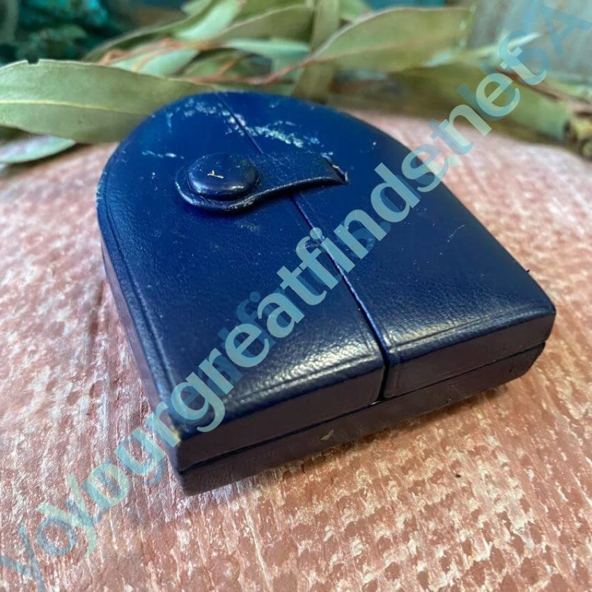 Vintage Devotional Print in Blue Velvet and Leather Case Yourgreatfinds