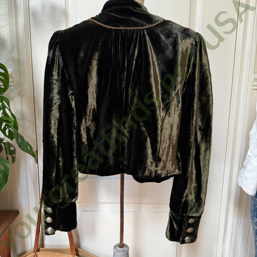 Vintage Double D Ranch Green Silk Velvet Jacket M jacket