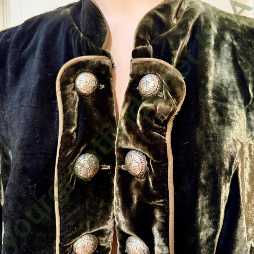 Vintage Double D Ranch Green Silk Velvet Jacket M jacket