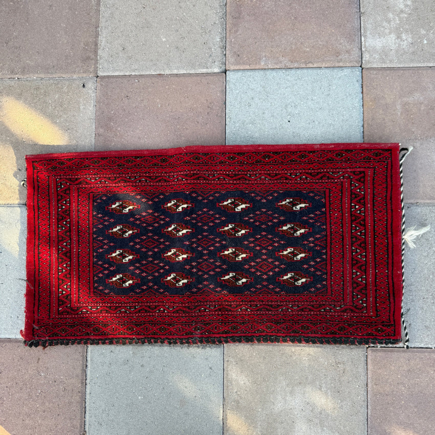 Vintage Double Kilm Prayer Rug Pillow rug