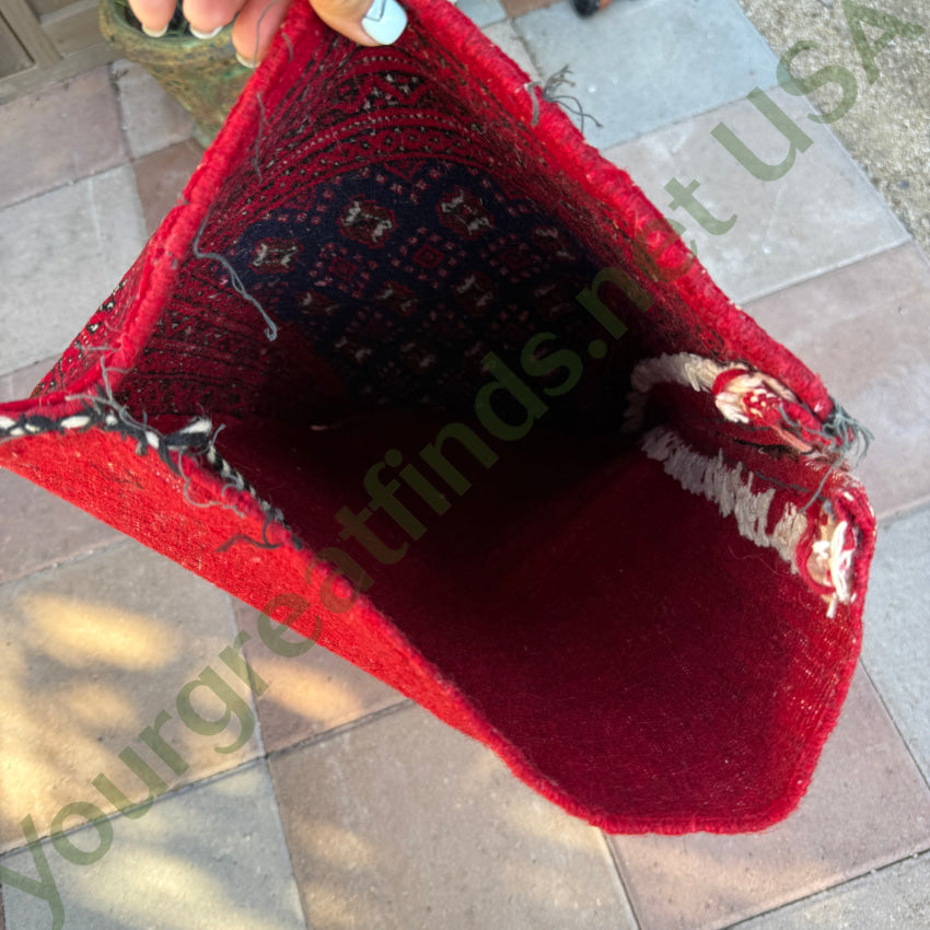 Vintage Double Kilm Prayer Rug Pillow rug