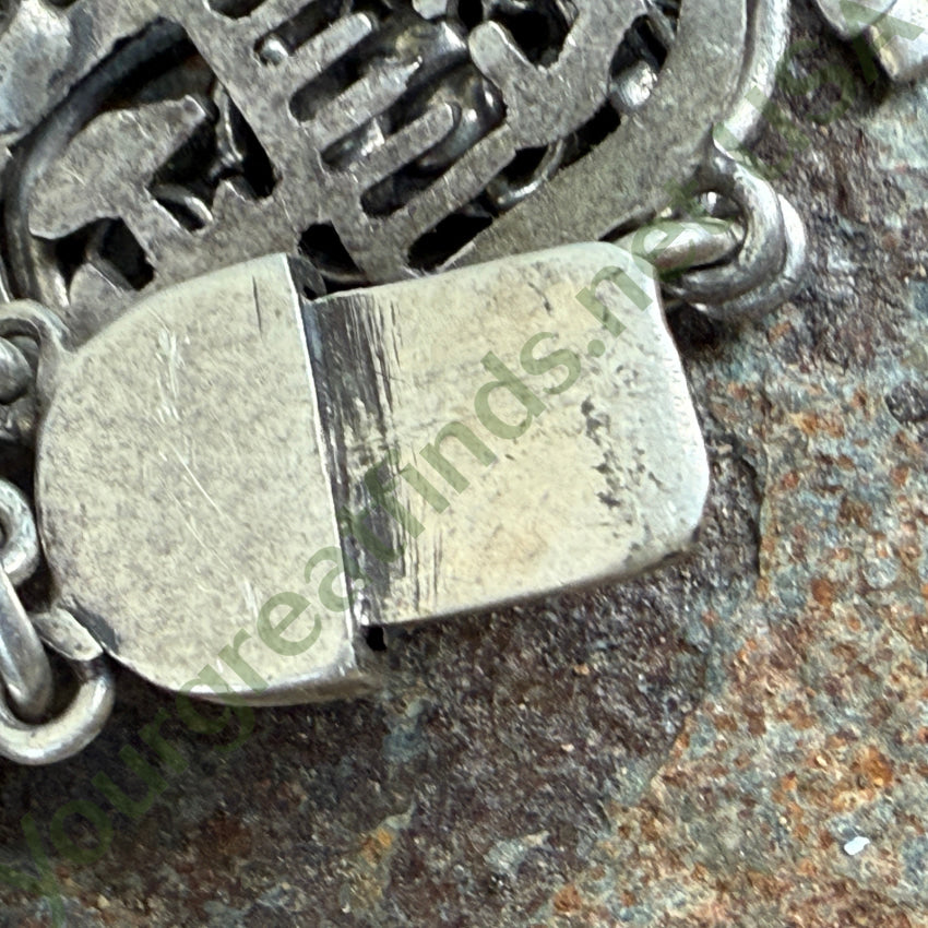 Vintage Egyptian Revival Sterling Silver Cartouche Bracelet bracelet