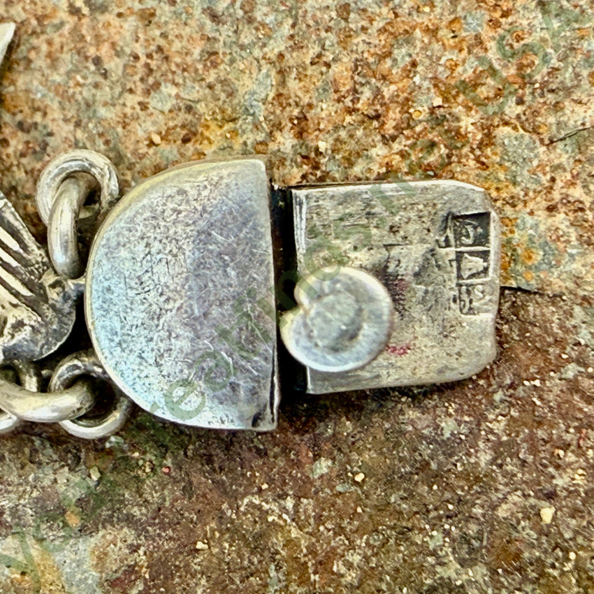 Vintage Egyptian Revival Sterling Silver Cartouche Bracelet bracelet