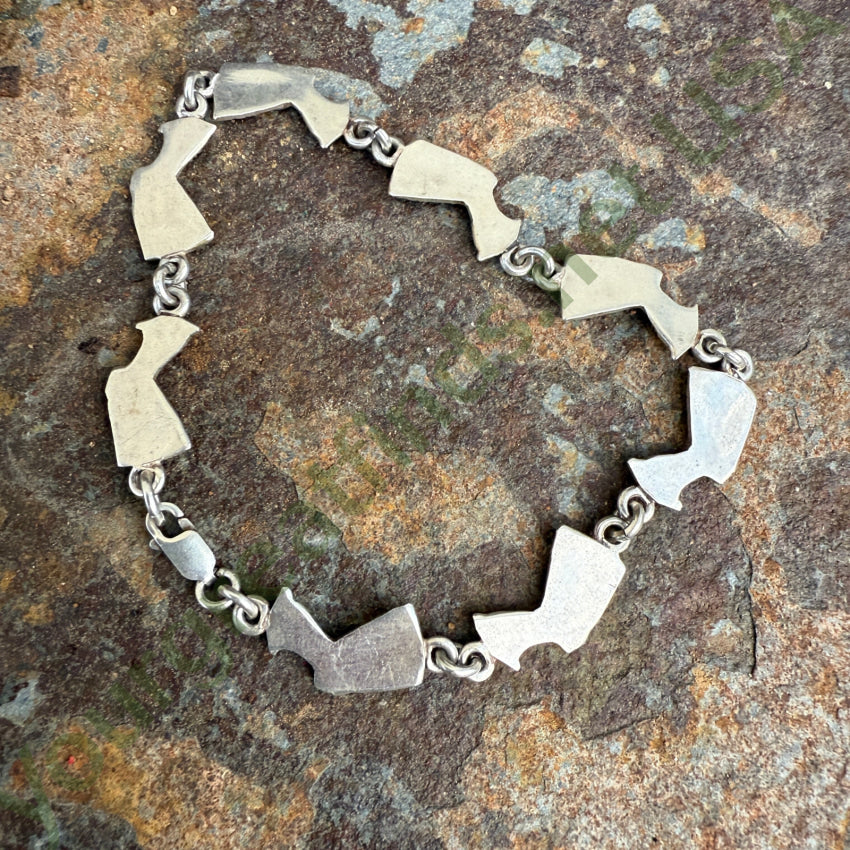 Vintage Egyptian Revival Sterling Silver Nefertiti Bracelet Anklet bracelet