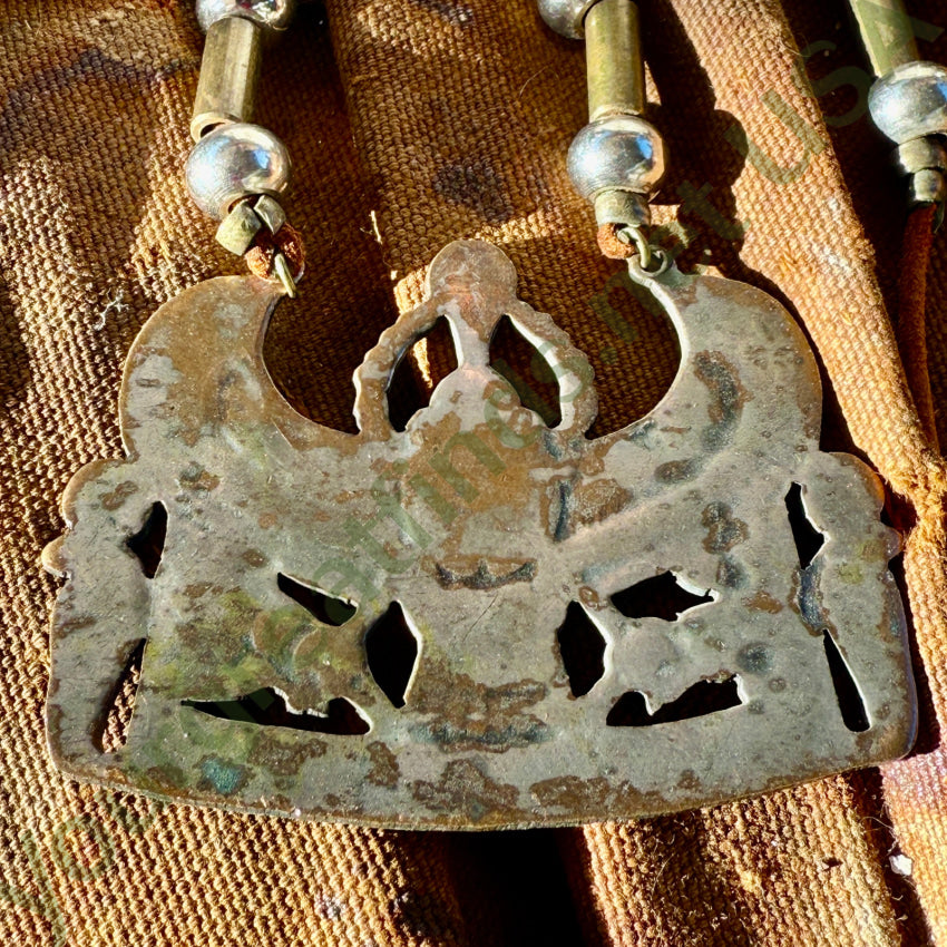 Vintage Egyptian Revival Winged Scarab Necklace necklace