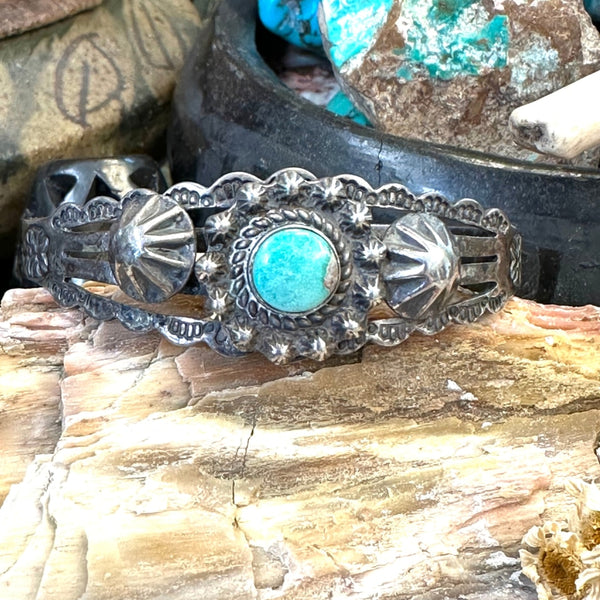 Fred Harvey Era cuff shops with turquoise